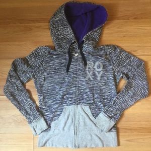 Purple and Gray Roxy Hoodie